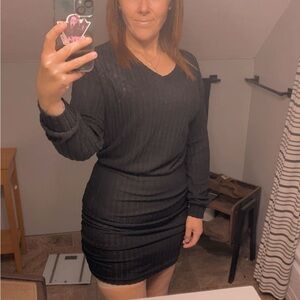 Chic Black Long Sleeve Dress